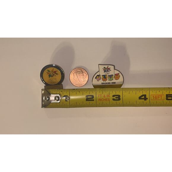 1998 Nagano Winter Winter Olympics Pin Badge Set - Docomo, Novelty, Vintage - Picture 9 of 14